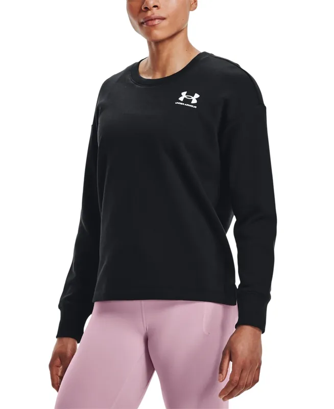 Women‘s Rival Fleece Oversized Crewneck Sweatshirt, Size Xxl, Black