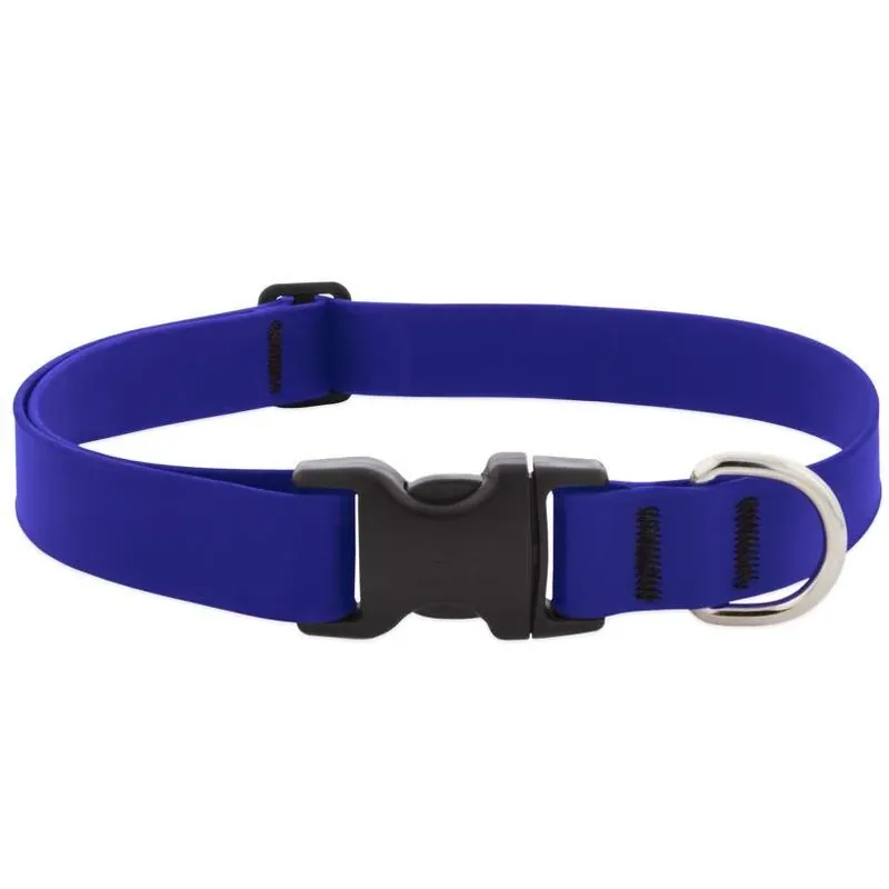 Splash True Blue Biothane Adjustable Dog Collar – Large (12‑20")
