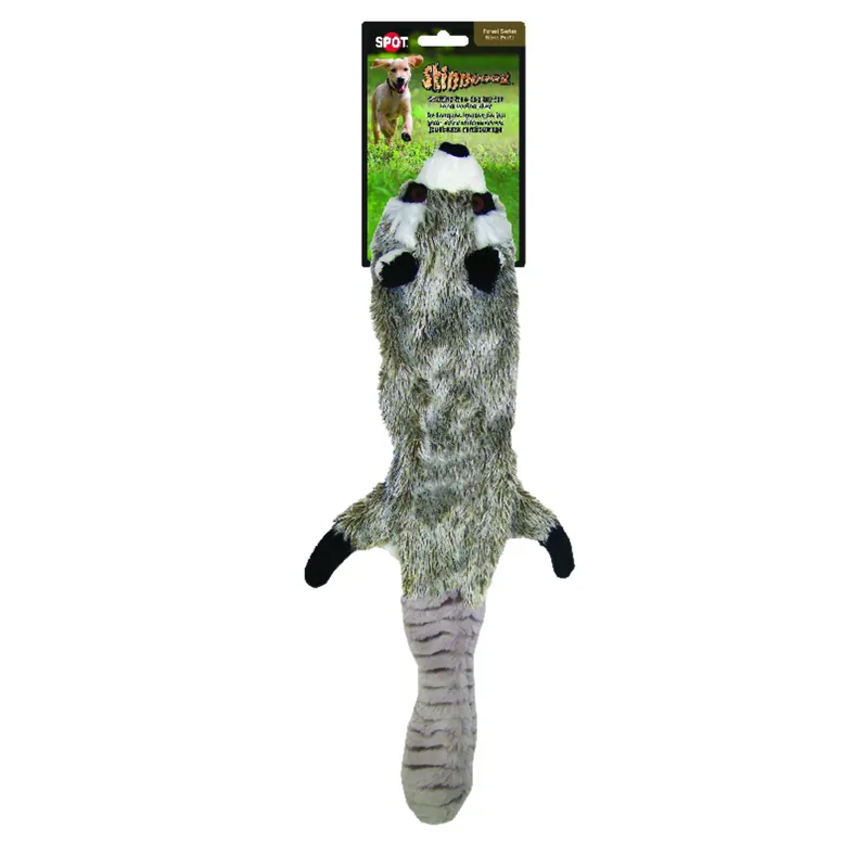 Skinneeez For Dog Multicolored Plush Raccoon Dog Toy Large 1 Pk