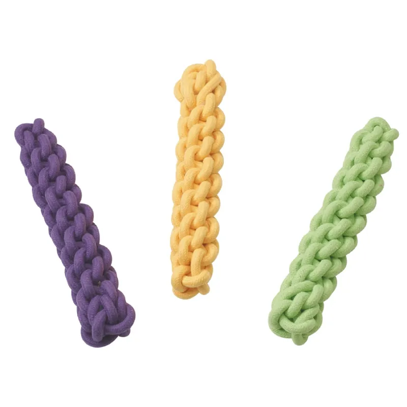 For Dog Assorted Rope/rubber Knotical Tuff Stick