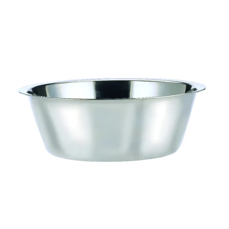 Silver Plain Stainless Steel 5 Quart Pet Dish For Dogs - Durable And Hygienic