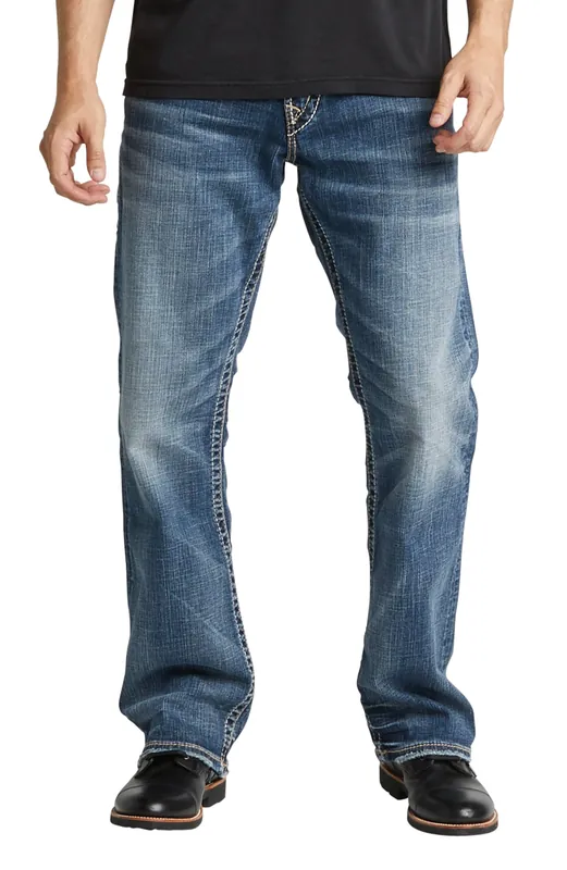 Men‘s Zac Relaxed Fit Light Wash Denim Jeans, Size 40 X 34