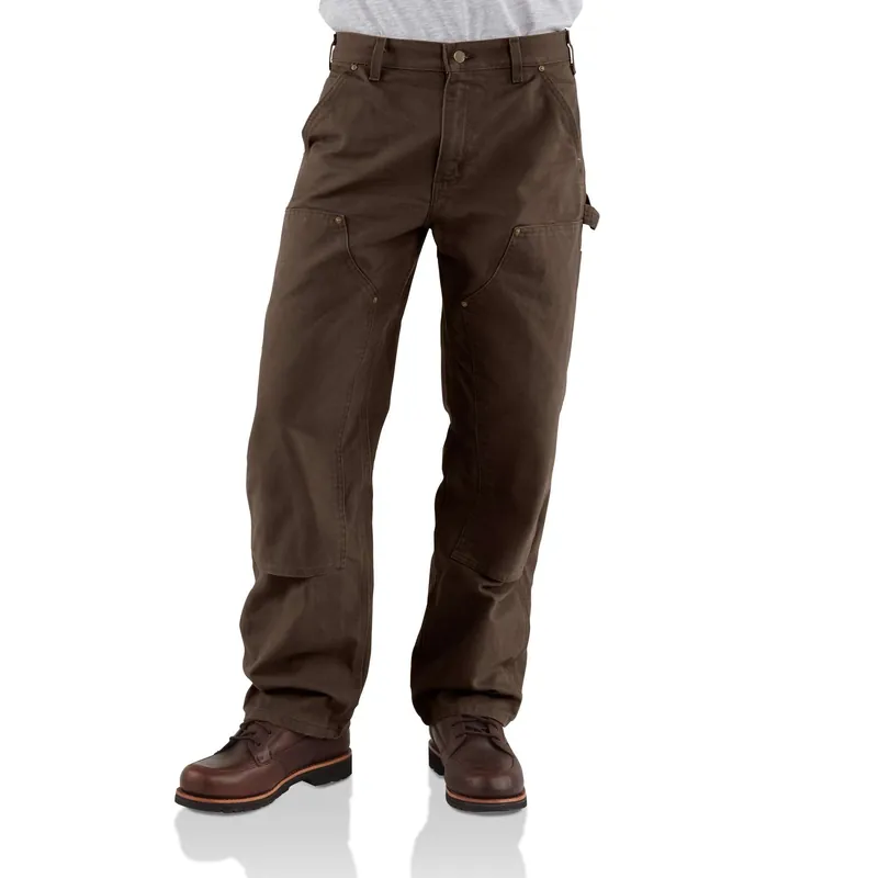 Men‘s Loose Fit Washed Duck Double-front Utility Work Pant - W42