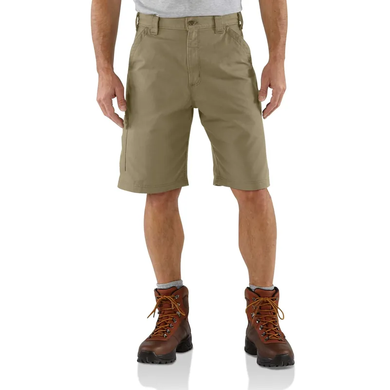 Men‘s Loose Fit Canvas Utility Work Short, Dark Khaki, Size W38