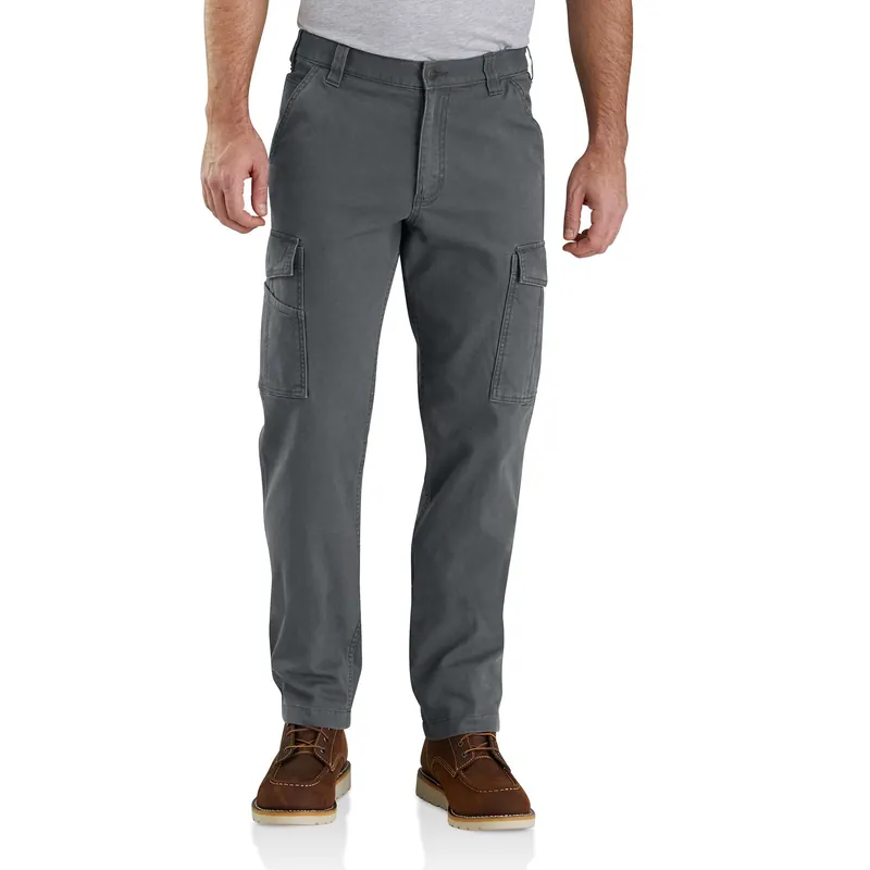 Rugged Flex Relaxed Fit Canvas Cargo Work Pant W38 Shadow