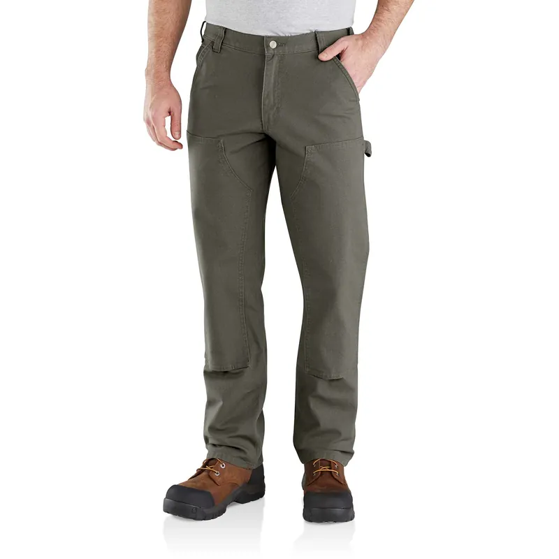 Rugged Flex Relaxed Fit Duck Double-front Utility Work Pant W35 Moss