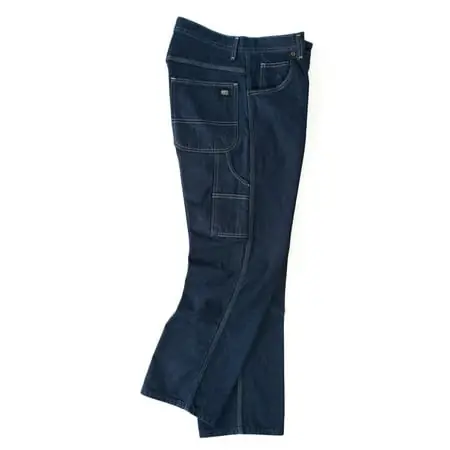 Traditional Fit Denim Dungaree In Indigo Denim Garment Wash