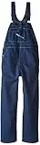 Apparel Men‘s Garment Washed Zip Fly High Back Bib Overall Indigo Blue 38x36