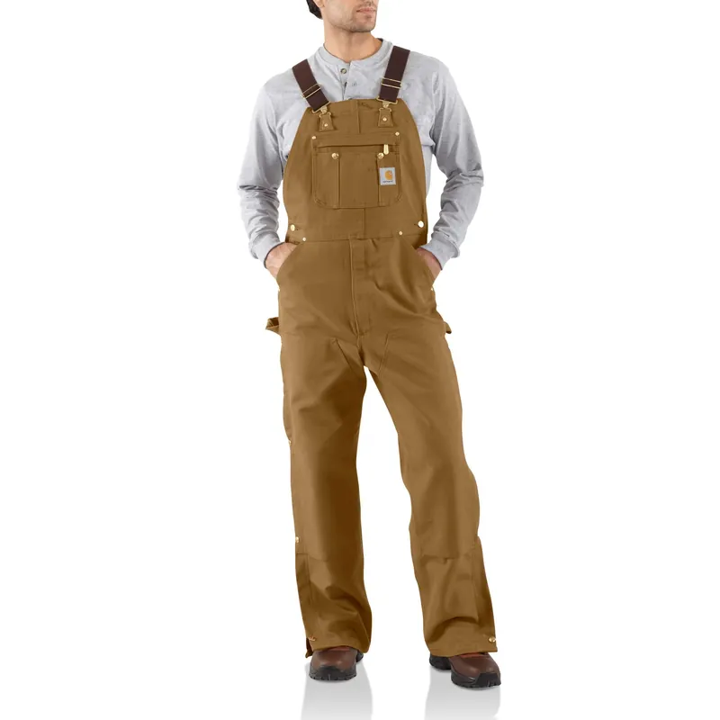 Men‘s Loose Fit Firm Duck Bib Overall, 38w X 36l, Carhartt Brown