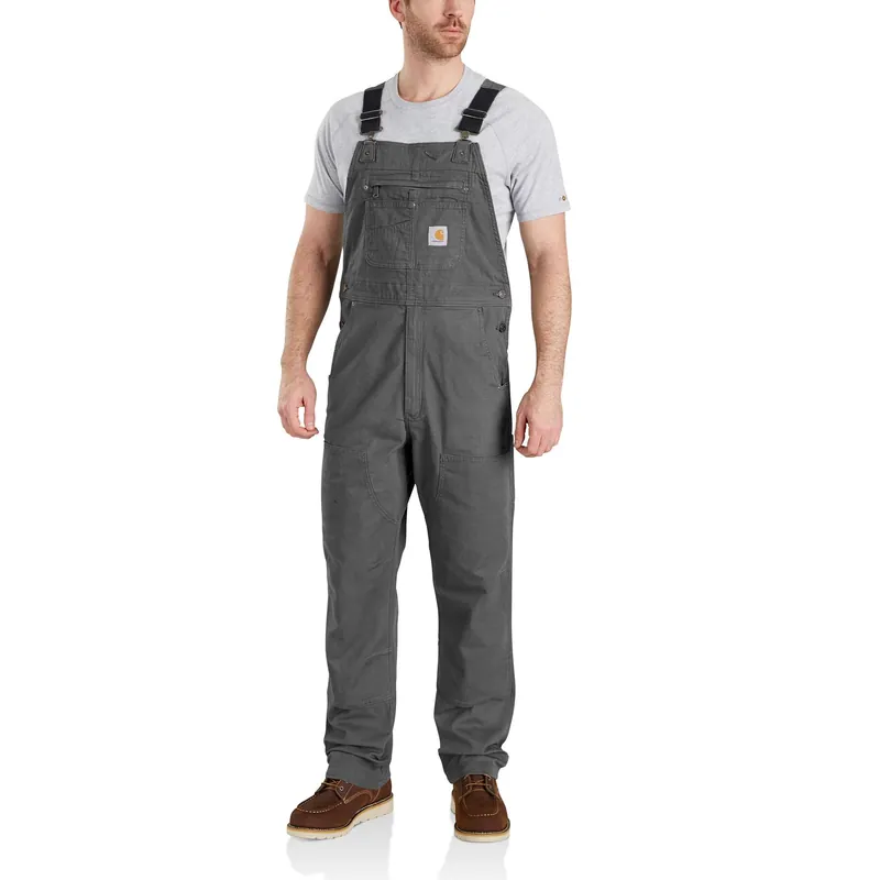 Rugged Flex Relaxed Fit Canvas Bib Overall W30 Gravel Model Or2987-m