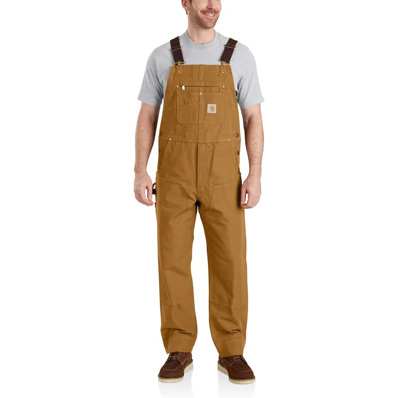 Men‘s Relaxed Fit Duck Bib Overall - 54x32 - Carhartt Brown