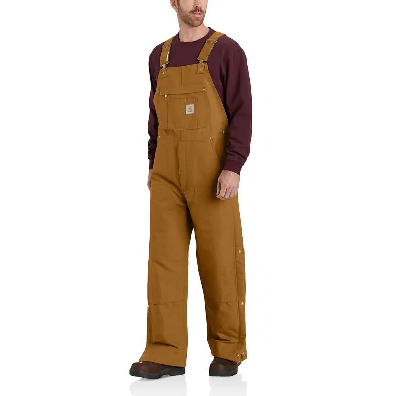 Men‘s Loose Fit Firm Duck Insulated Bib Overall Xl