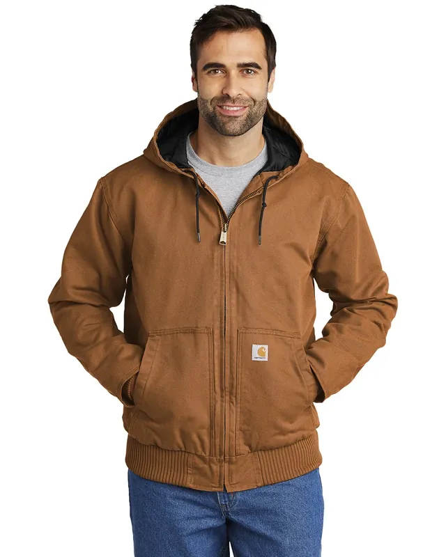 Men‘s Xl Loose Fit Washed Duck Insulated Active Jac - Carhartt Brown