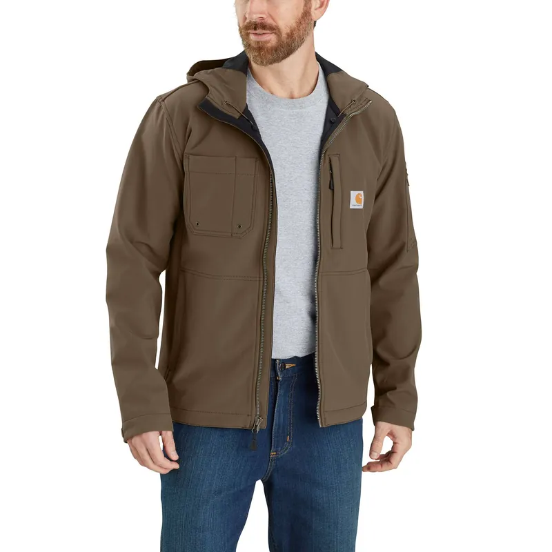 Men‘s Rain Defender® Relaxed Fit Midweight Softshell Hooded Jacket - Xl Tarmac