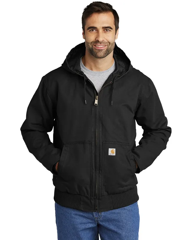 Men‘s Loose Fit Washed Duck Insulated Active Jacket - Xl - Black