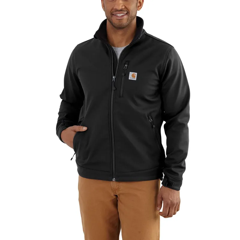 Rain Defender Relaxed Fit Heavyweight Softshell Jacket - 2xl Tall - Black
