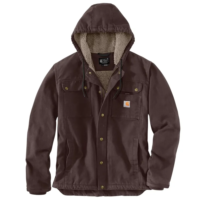 Men‘s Relaxed Fit Washed Duck Sherpa-lined Utility Jacket - 3xl Dark Brown