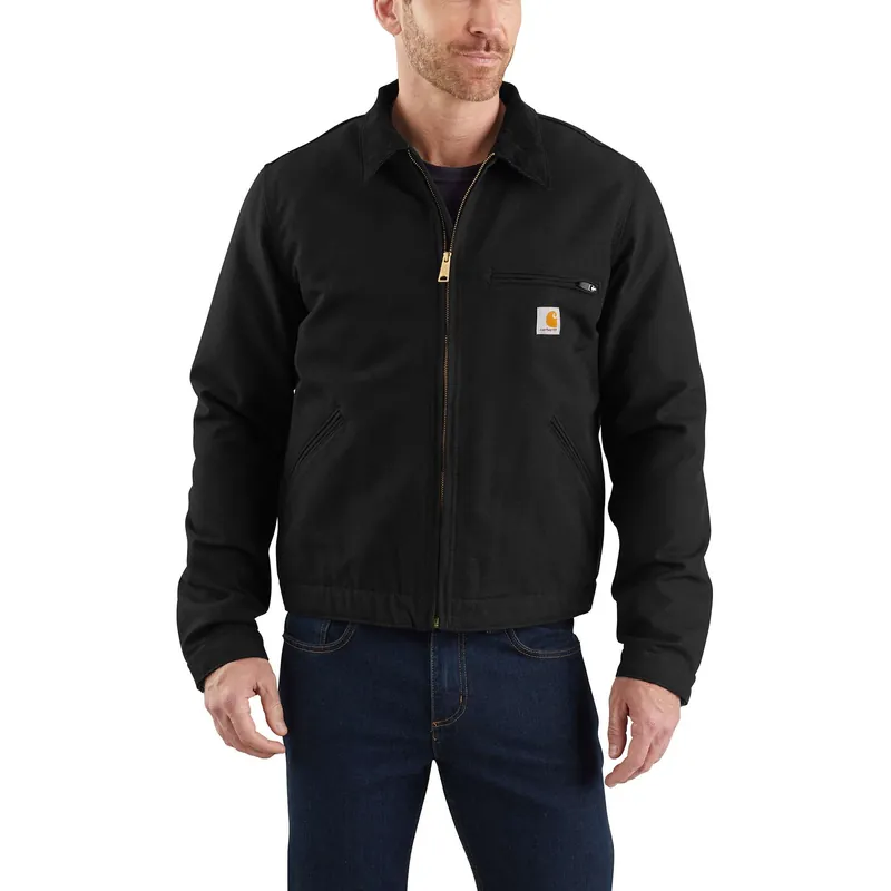 Men‘s Relaxed Fit Duck Blanket-lined Detroit Jacket, 3xl, Black