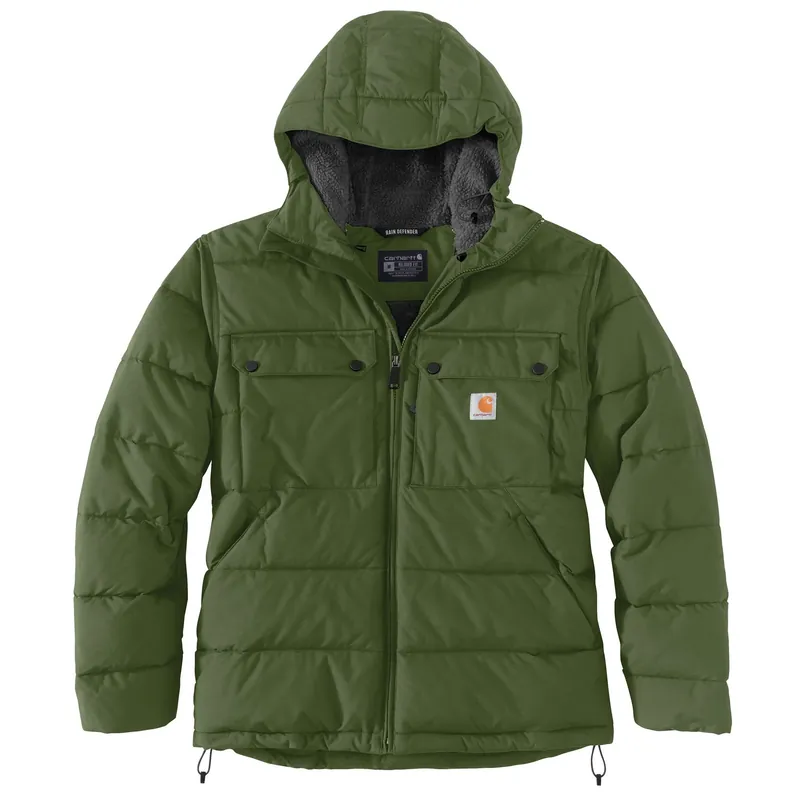 Montana Men‘s Loose Fit Insulated Jacket, Sherpa Lined, Size Medium, Chive Color