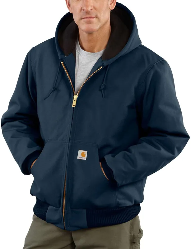 Men‘s Loose Fit Firm Duck Insulated Flannel-lined Active Jac - Dark Navy - Medium