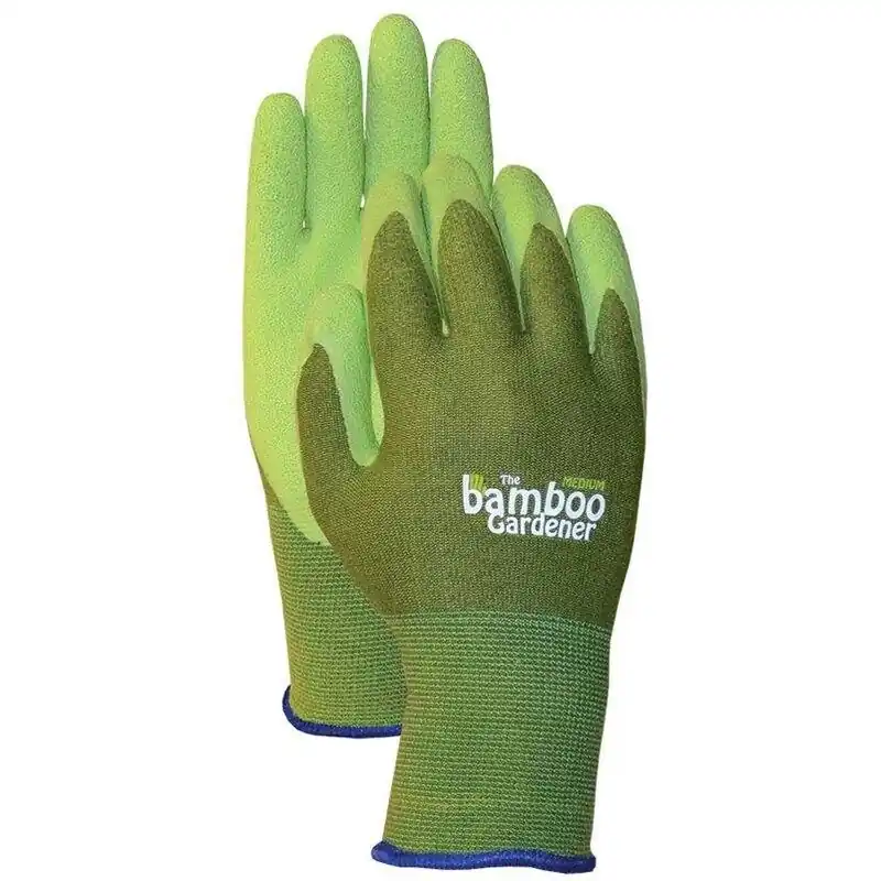Medium Bamboo Gardener Gloves With Rubber Palm - Model C5301m
