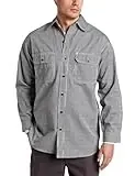Men‘s Long Sleeve Button Front Hickory Stripe Logger Shirt, Xx-large-regular