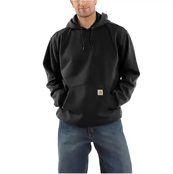 Midweight Hooded Pullover Sweatshirt, Black, Xl Tall