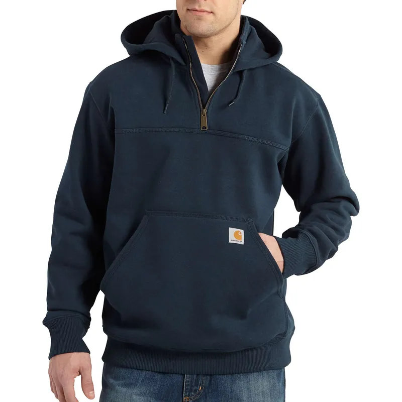 Men‘s Rain Defender Paxton Heavyweight Hooded Zip Mock Sweatshirt - New Navy - Small