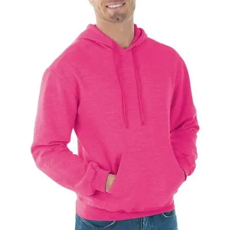 Men‘s Pullover Fleece Hoodie Xl In Heliconia Color