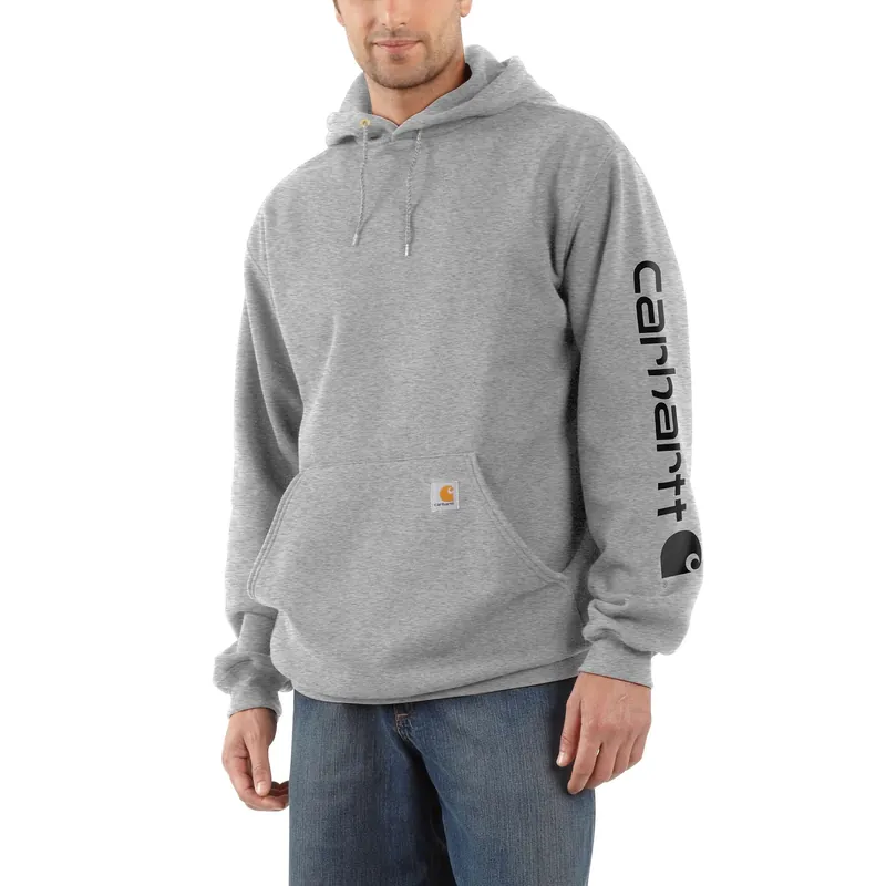 Men‘s Loose Fit Midweight Logo Sleeve Graphic Sweatshirt - 2xl Heather Gray/black
