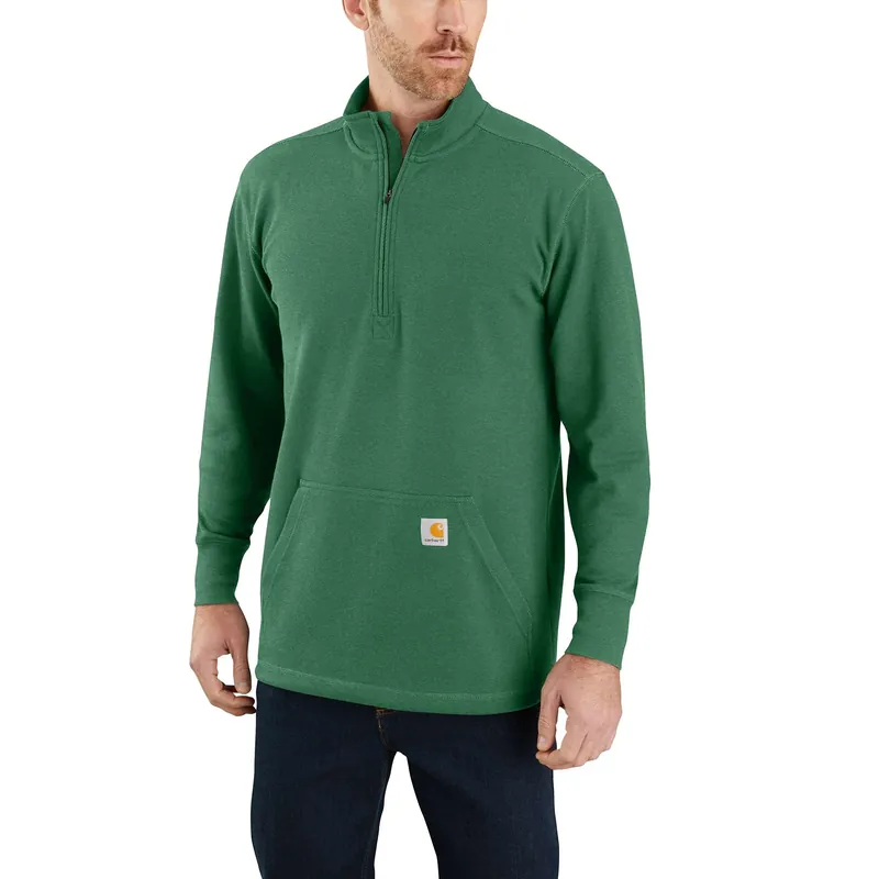 Men‘s Relaxed Fit Heavyweight Long-sleeve 1/2-zip Thermal Shirt - North Woods Heather