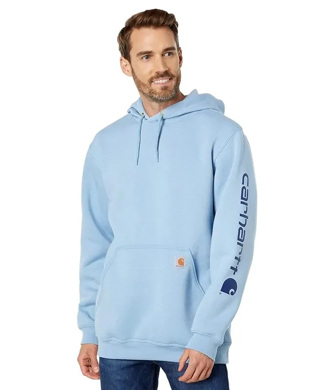 Men‘s Midweight Loose Fit Hooded Sweatshirt With Signature Logo