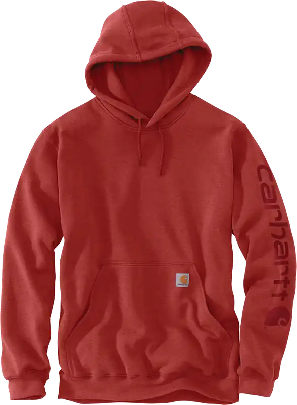 Men‘s Loose Fit Midweight Logo Sleeve Graphic Sweatshirt - Chili Pepper Heather