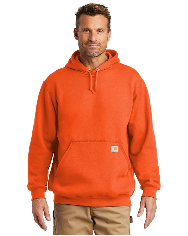 Men‘s Loose Fit Midweight Hooded Sweatshirt - Brite Orange - 2xl