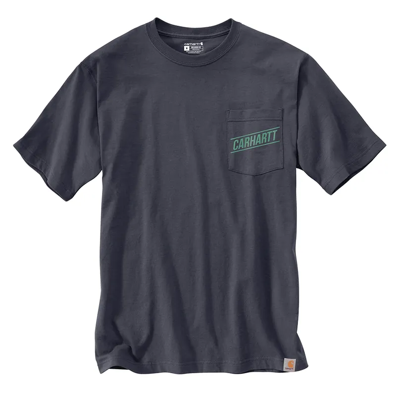 Men‘s Relaxed Fit Heavyweight Graphic Tee - Bluestone - Regular X Large
