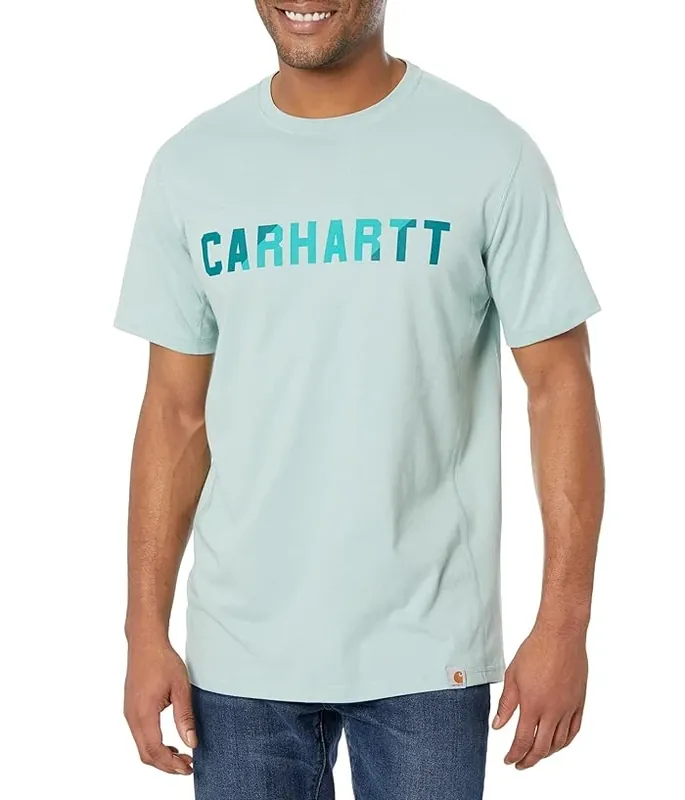 Force Relaxed Fit Midweight Short Sleeve Block Logo Graphic T-shirt