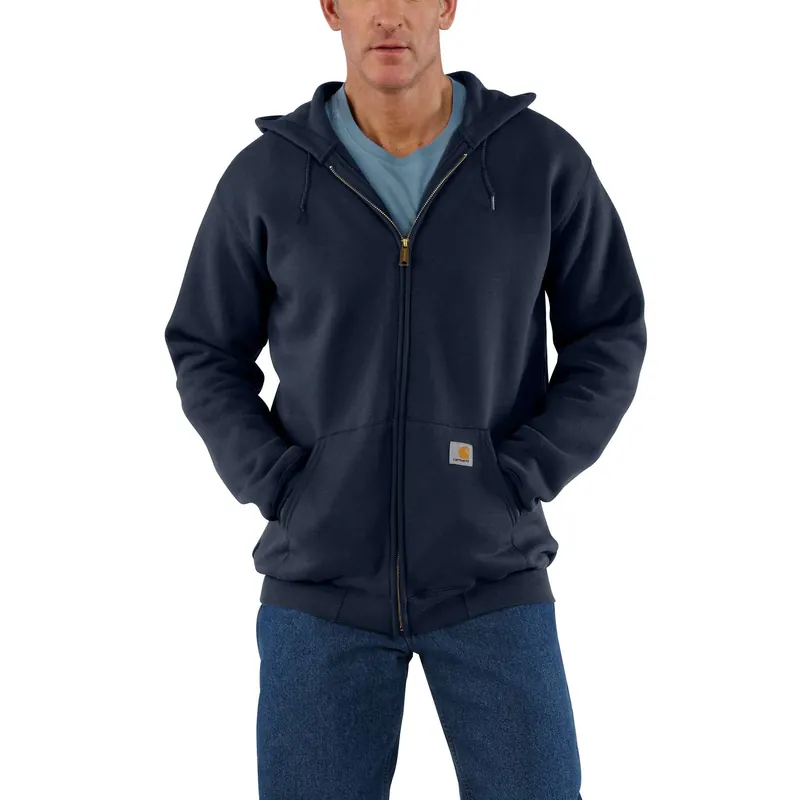 Men‘s 3xl Midweight Full-zip Hooded Sweatshirt In New Navy