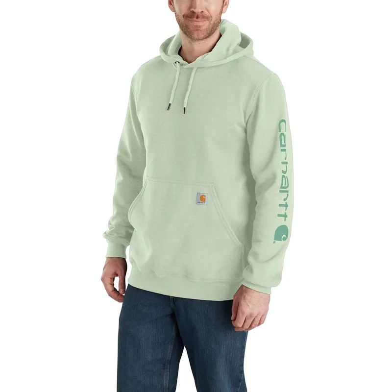 Men‘s Loose Fit Midweight Logo Sleeve Graphic Sweatshirt - Tender Greens