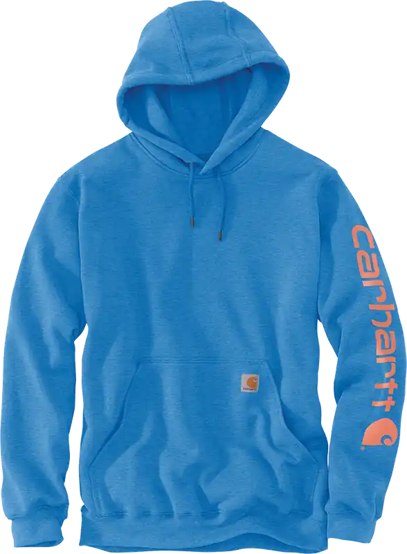 Loose Fit Midweight Logo Sleeve Graphic Sweatshirt - Marine Blue Heather