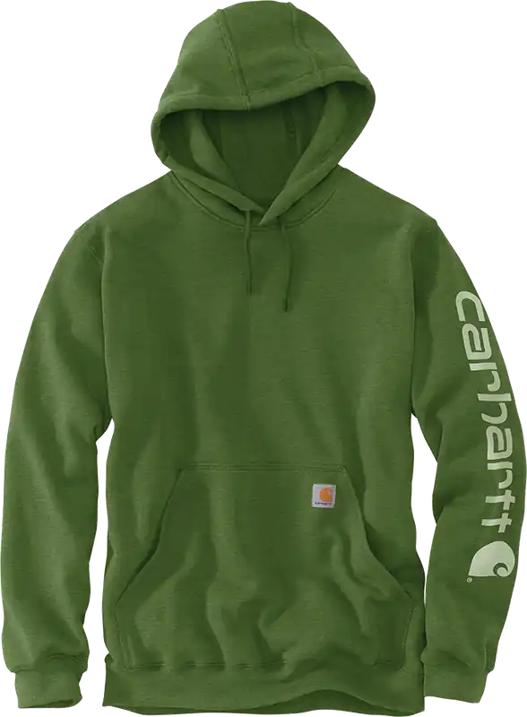 Midweight Loose Fit Logo Sleeve Graphic Sweatshirt - Arborvitae Heather