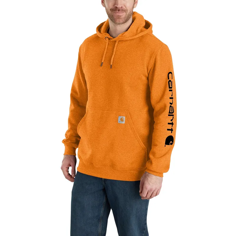 Loose Fit Midweight Logo Sleeve Graphic Hoodie, Marmalade Heather, 3xl