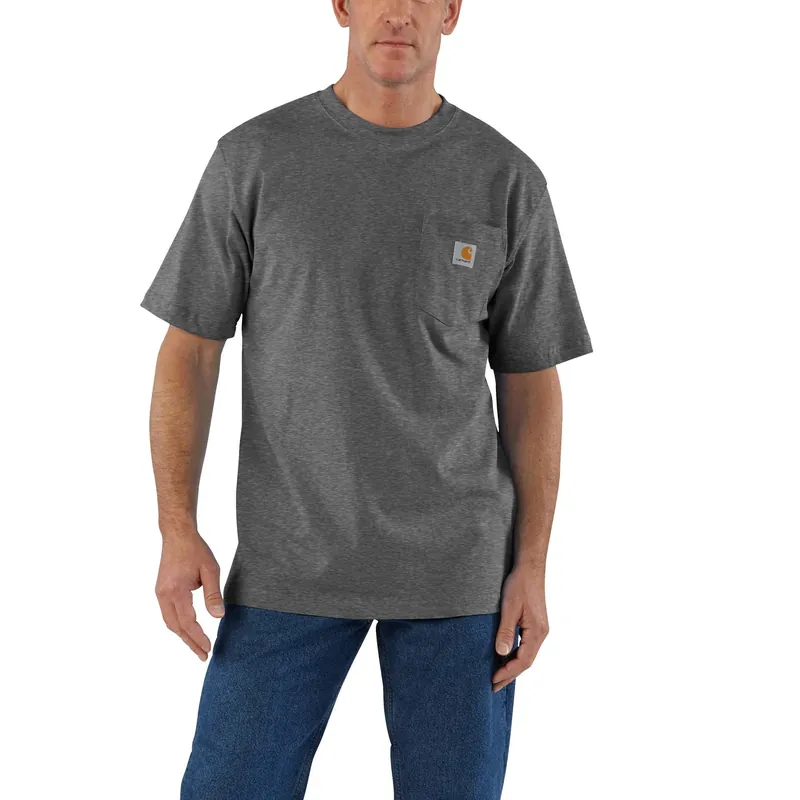 Men‘s Loose Fit Heavyweight Short-sleeve Pocket T-shirt - 3xl Carbon Heather