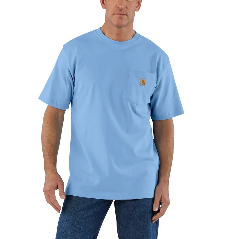 Loose Fit Heavyweight Short-sleeve Pocket T-shirt, Xl, Skystone Heather