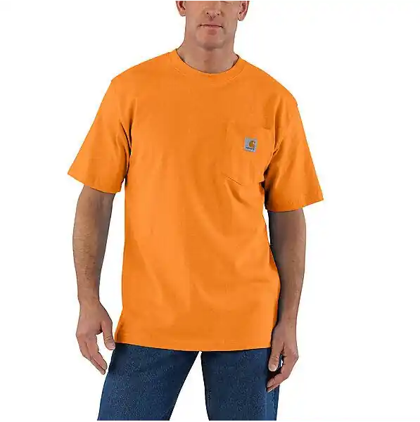 Loose Fit Heavyweight Short-sleeve Pocket T-shirt, Marmalade Heather, 2xl