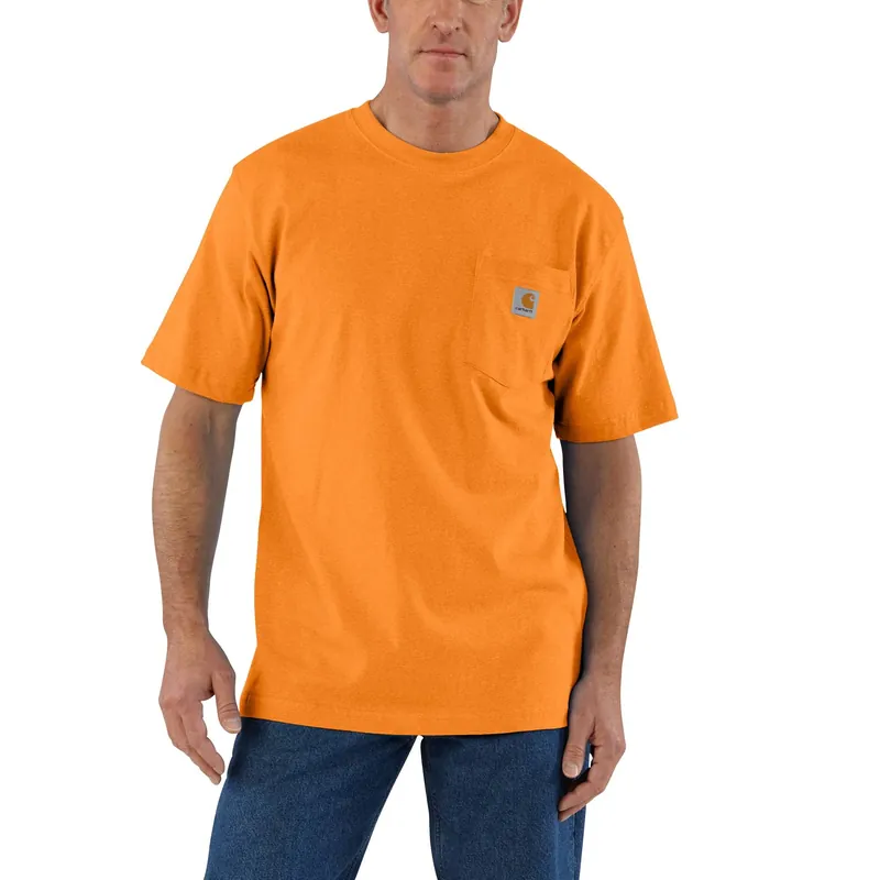 Loose Fit Heavyweight Short-sleeve Pocket T-shirt Xl Marmalade Heather