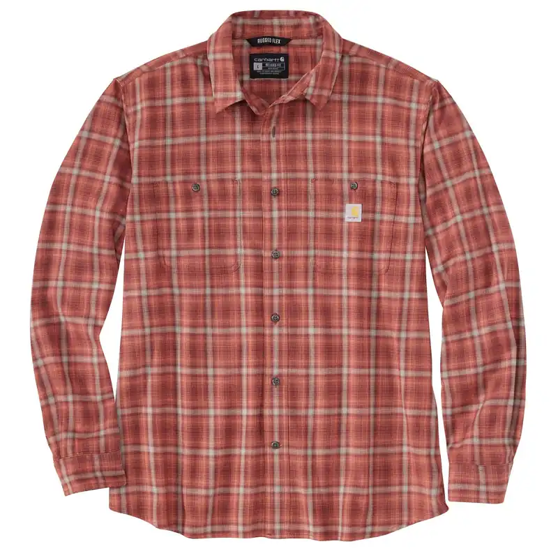 Rugged Flex Relaxed Fit Lightweight Long-sleeve Shirt For Men - Xl - Sable