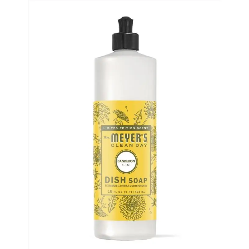 Clean Day Dandelion Scent Liquid Dish Soap 16 Oz