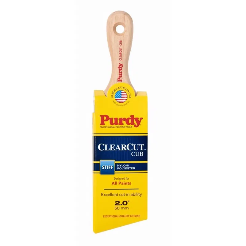 Clearcut Cub Cut-in Paint Brush, Short Handle, 2 In.