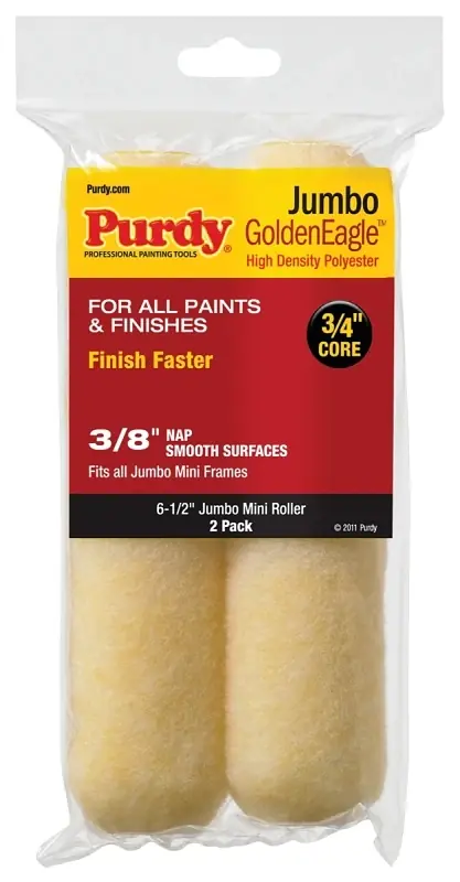 Goldeneagle Polyester 6.5 In. W X 3/8 In. Jumbo Mini Paint Roller Cover 2 Pk
