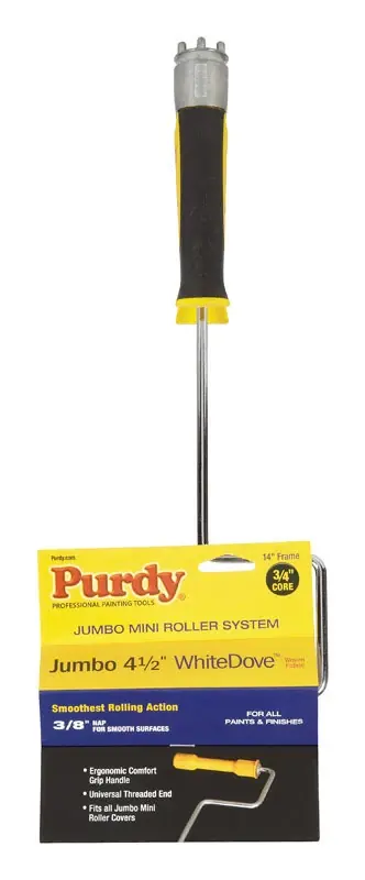 4.5 In. Jumbo Mini Paint Roller System, 12 In. Handle + Roller Cover